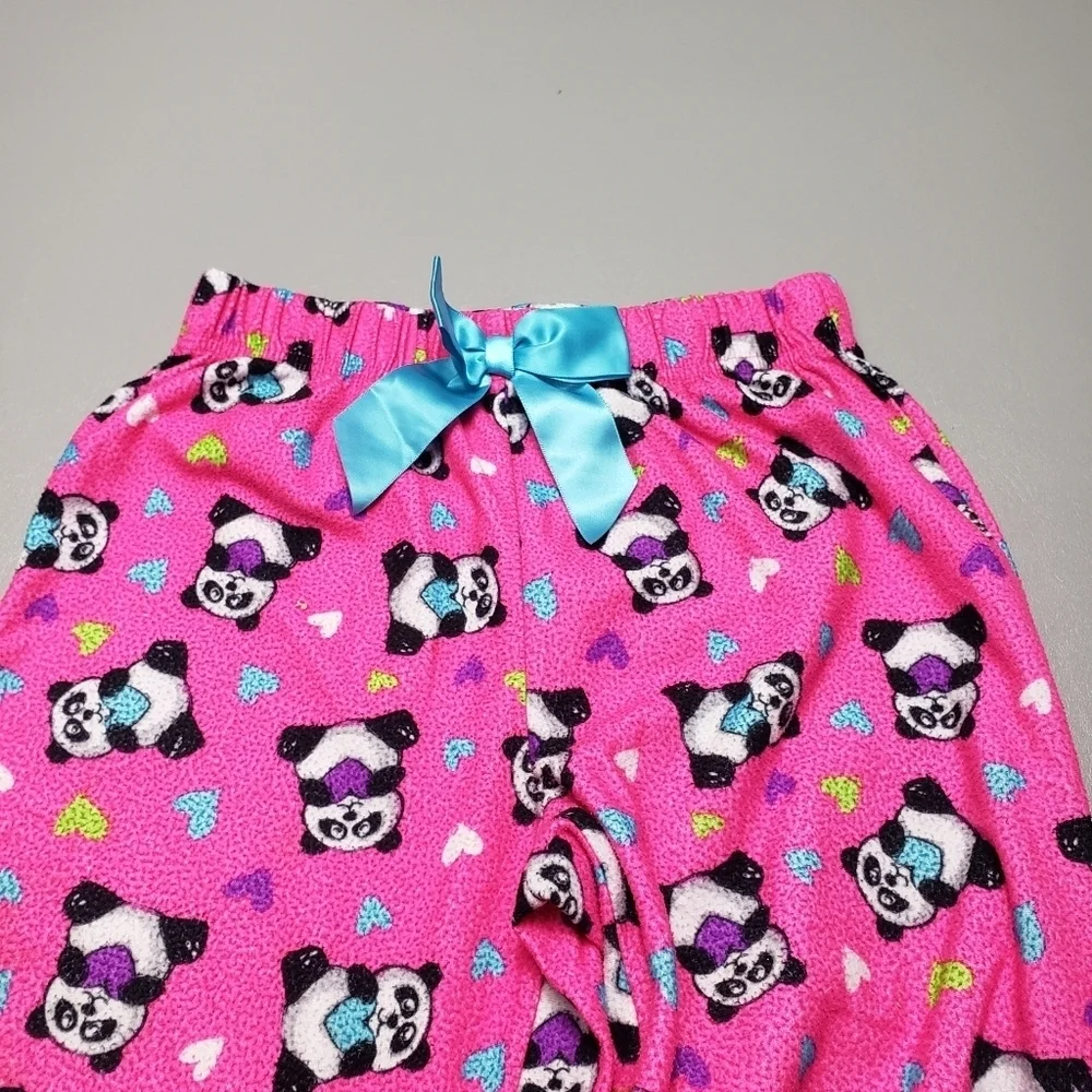 sleep on it girls size large 10-12 pink panda bear pajama pants